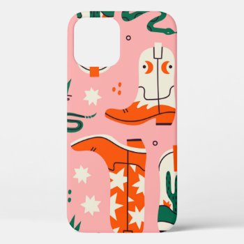 Various Cowboy Boots Pattern Iphone 12 Case by madeonearth at Zazzle