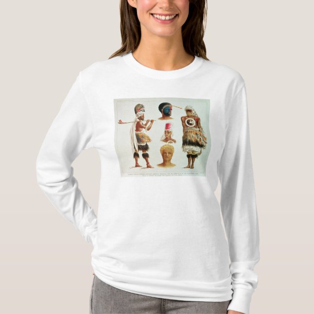 Various Dancing Costumes Worn at Nakello, Fiji T-Shirt (Front)
