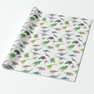 Various Dinosaurs Pattern Wrapping Paper