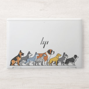 Various Dog Breeds in a Row HP Laptop Skin