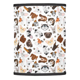 Various dog breeds pattern lamp shade