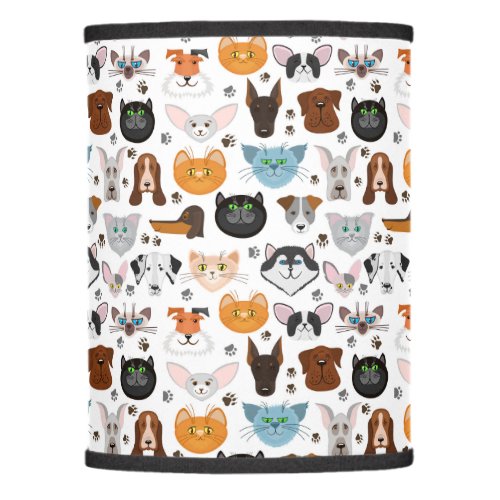 Various dogs cats pattern lamp shade