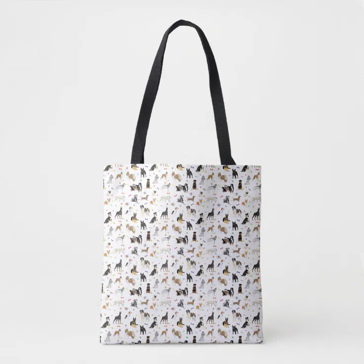 Various Dogs Pattern Tote Bag Zazzle