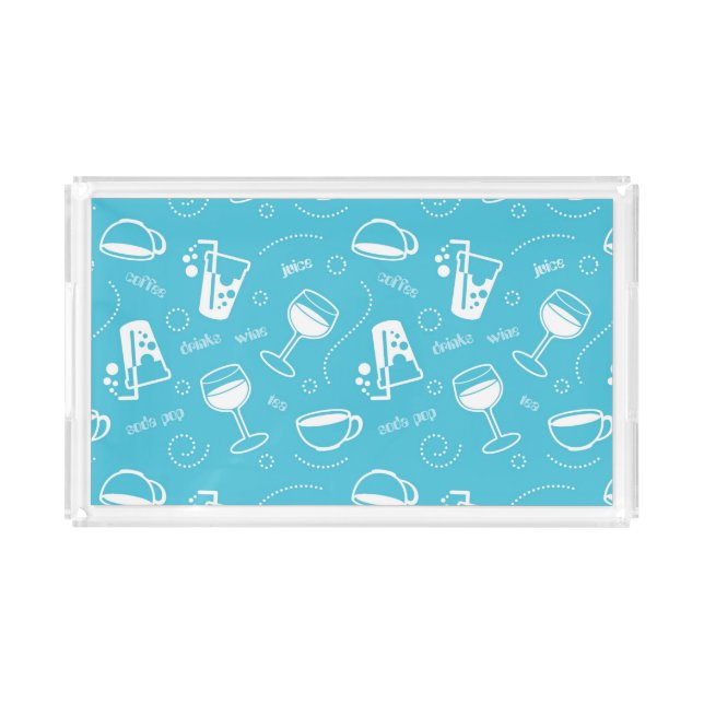 Various drinks acrylic tray (Front)