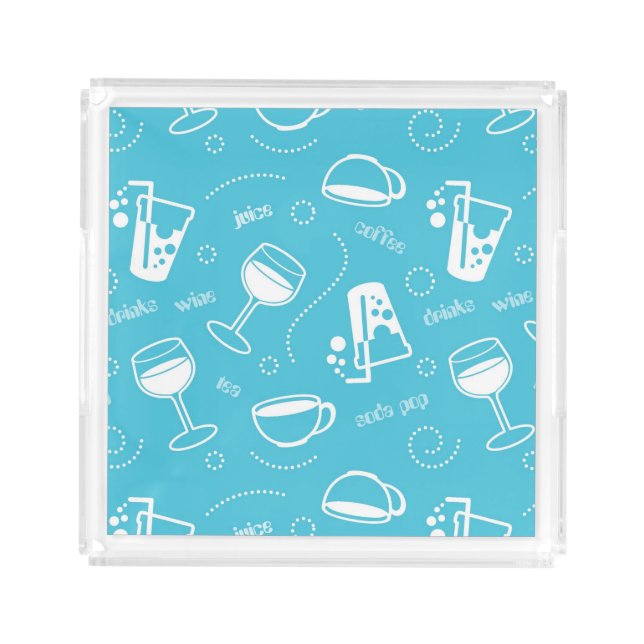 Various drinks acrylic tray (Front)