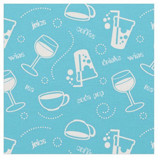 Various drinks fabric
