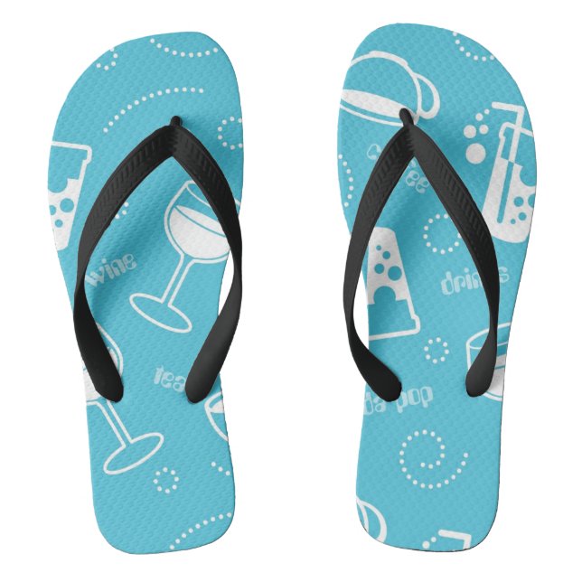 Various drinks flip flops (Footbed)