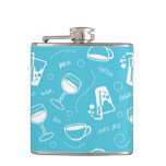 Various drinks hip flask
