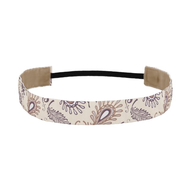 Various Feather Pattern Athletic Headband (Front)