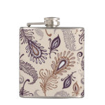 Various Feather Pattern Hip Flask
