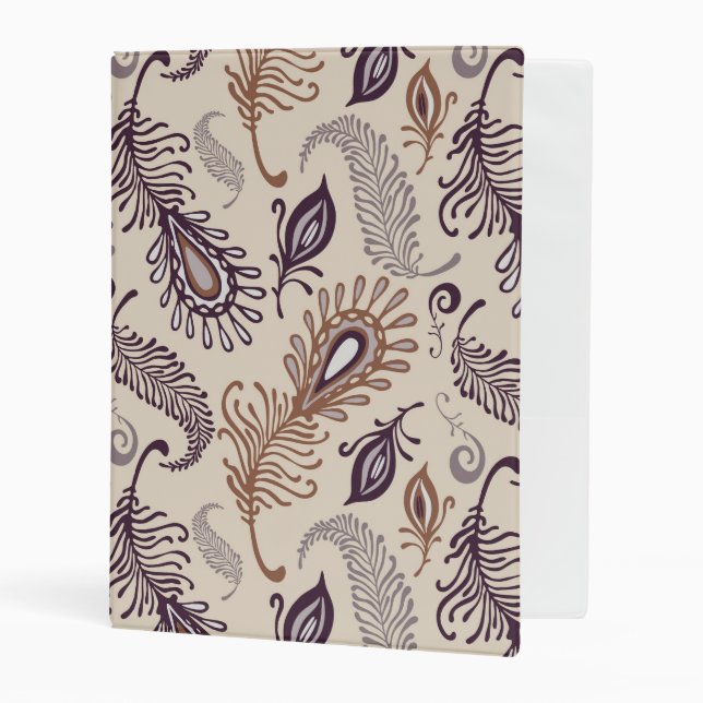 Various Feather Pattern Mini Binder (Front/Inside)