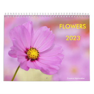 Various flowers calendar