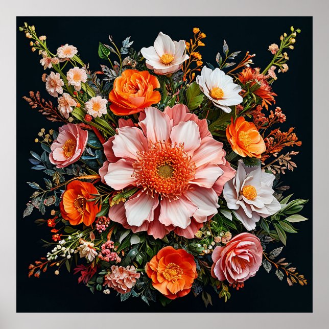 Various flowers poster (Front)