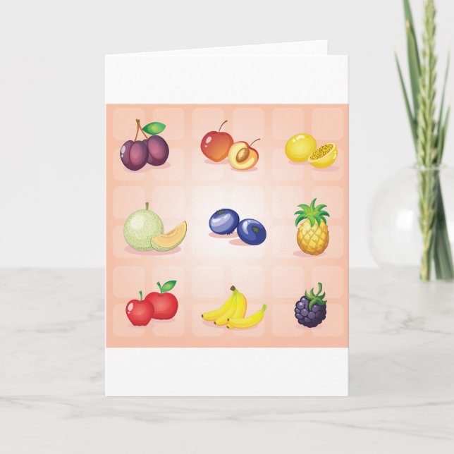 Various Fruits Greeting Cards (Front)