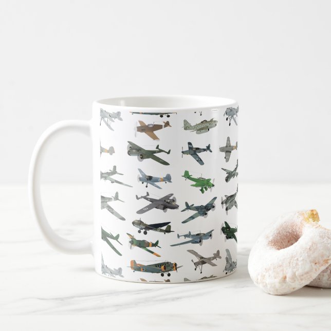 Various German WW2 Airplanes Coffee Mug (With Donut)
