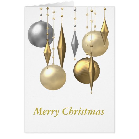 various hanging Christmas bauble Cards (Front)
