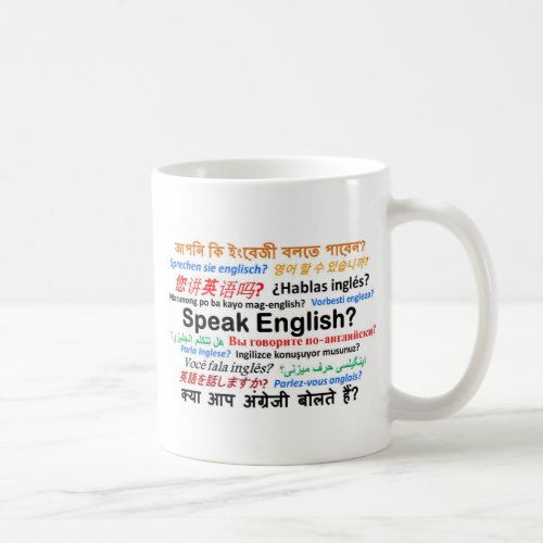 Various Language Products _ Speak English Coffee Mug