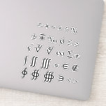 [ Thumbnail: Various Mathematical Symbols & Operators Sticker ]