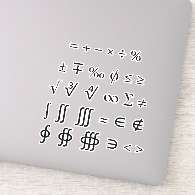 Various Mathematical Symbols & Operators Sticker (Detail)