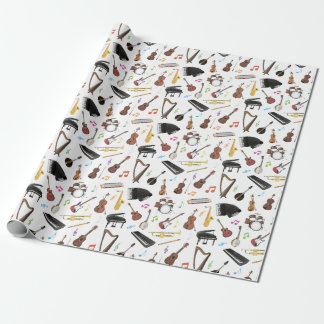 Various Musical Instruments Wrapping Paper