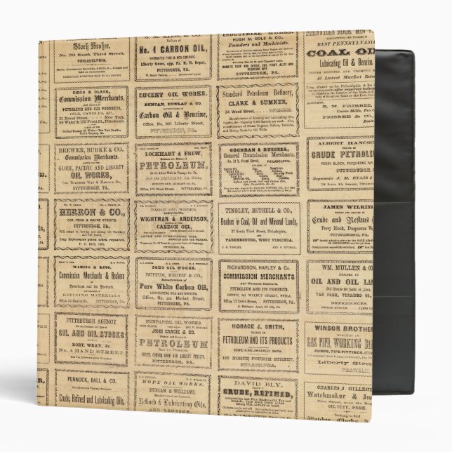 Various oil advertisements binder (Front/Inside)