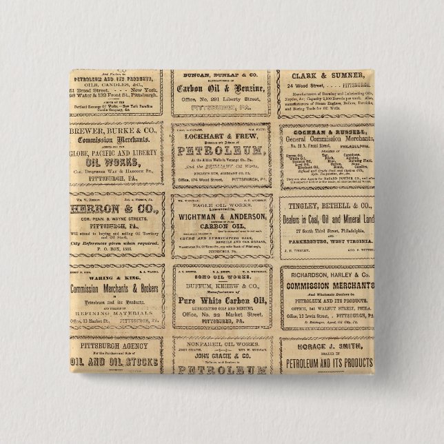 Various oil advertisements button (Front)