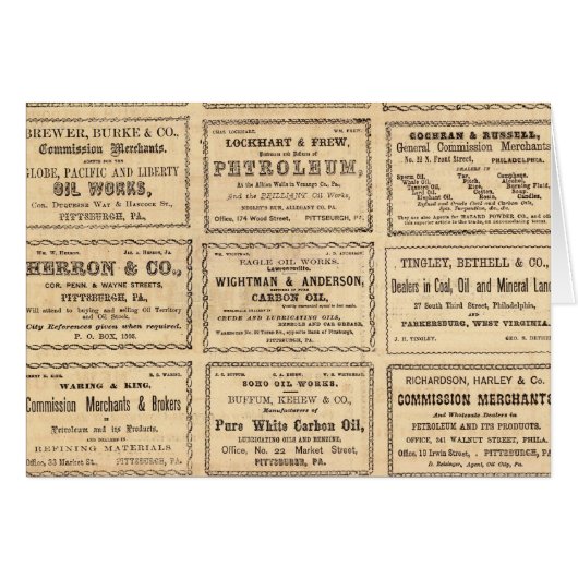 Various oil advertisements cards (Front Horizontal)