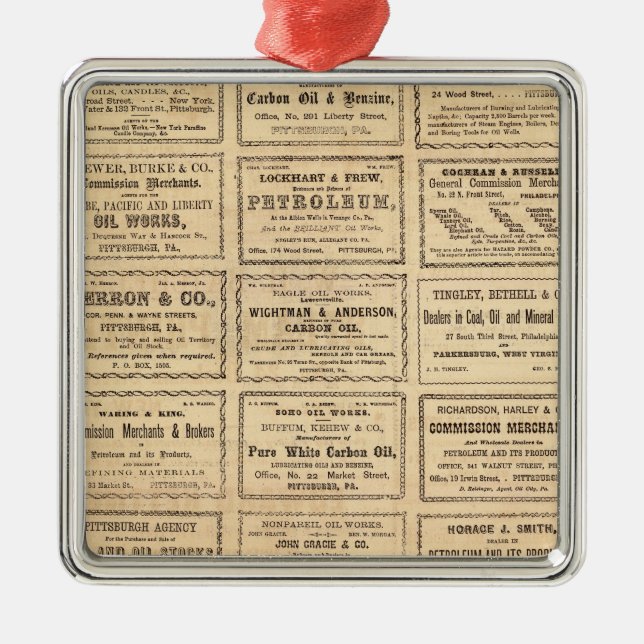 Various oil advertisements metal ornament (Front)