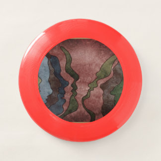 Various original art designs on Wham-O frisbee