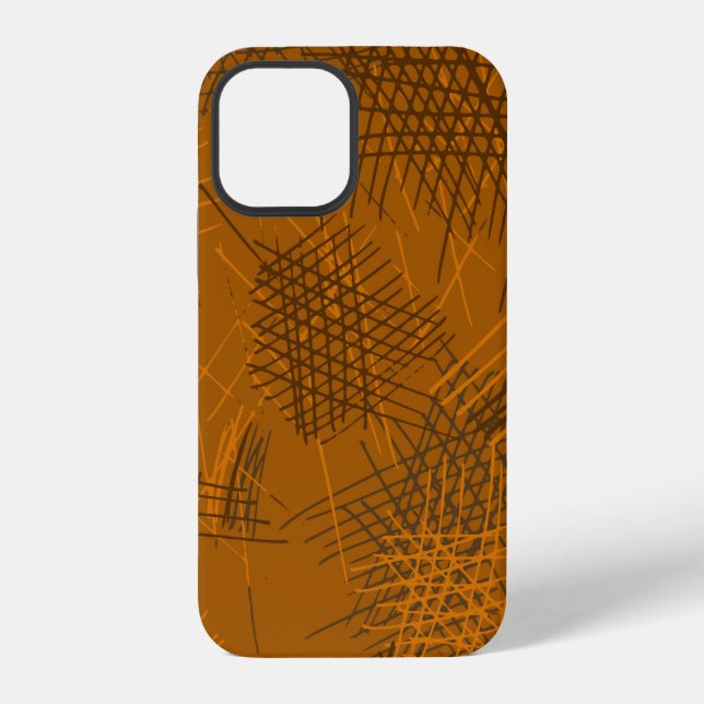 Various Pen Strokes. Seamless Texture with chaotic Iphone Case (Back)