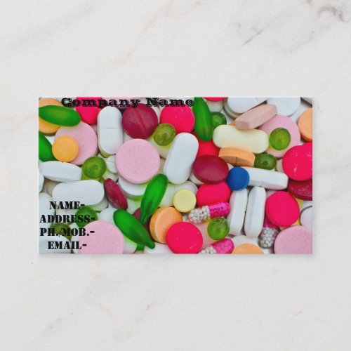 Various pillmedicament business card