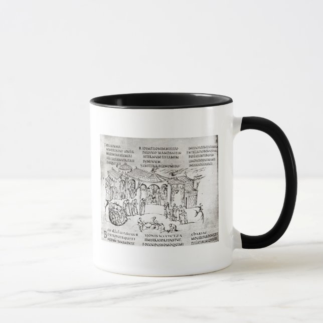 Various scenes illustrating a psalm mug (Right)