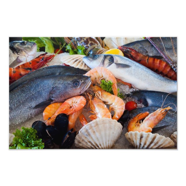 Various Seafood Photo Print (Front)