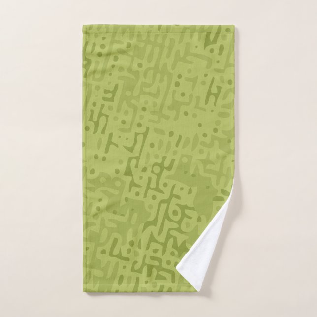 Various shades of green hand towel  (Hand Towel)