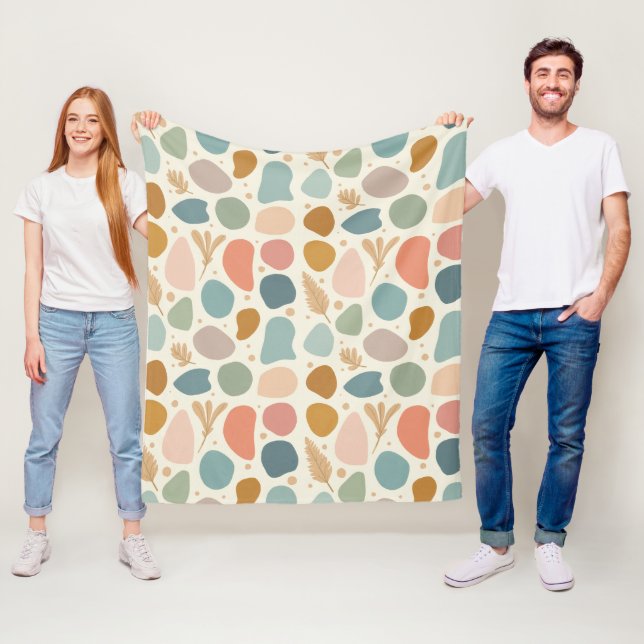 Various shapes in pastel colors fleece blanket (In Situ)