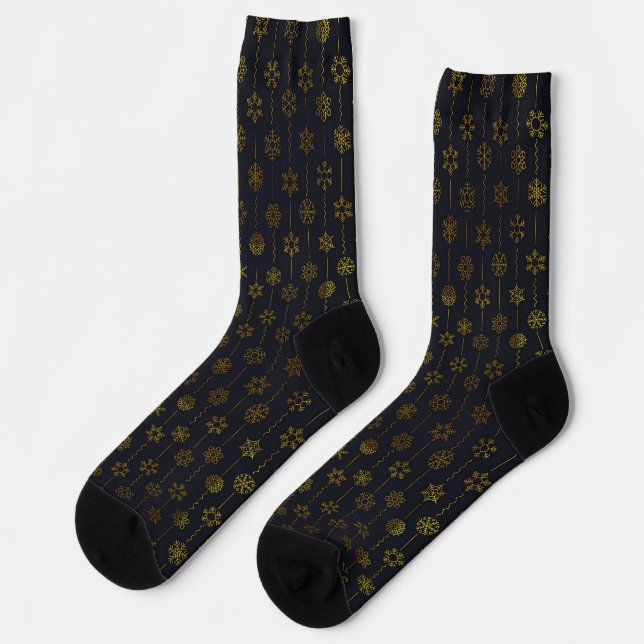 Various snowflake design socks (Left)