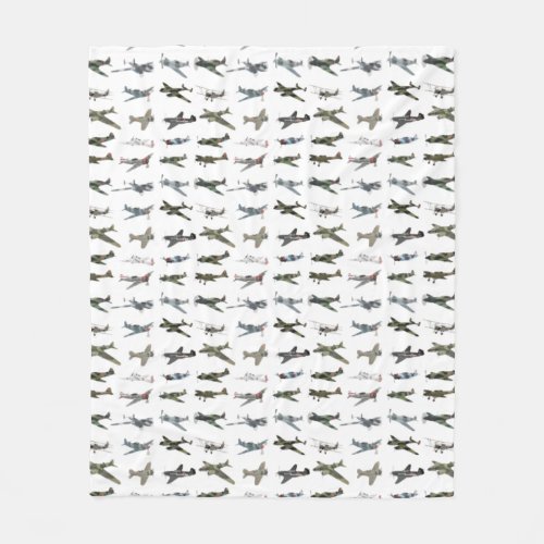 Various Soviet WW2 Airplanes Fleece Blanket