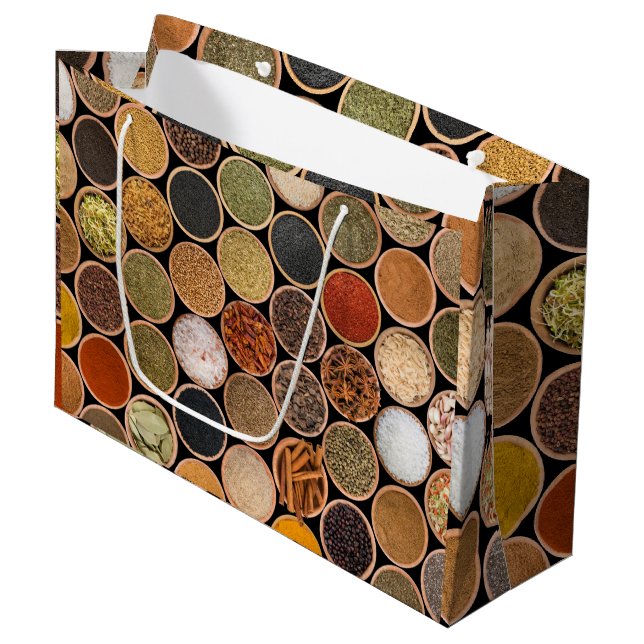Various spices and food ingredients large gift bag (Front Angled)