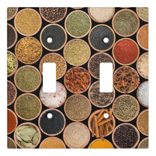 Various spices and food ingredients light switch cover