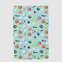 Various sports elements pattern colorful