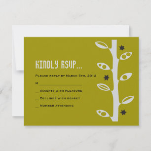 VARIOUS VINES Bar Bat Mitzvah Reply RSVP Card