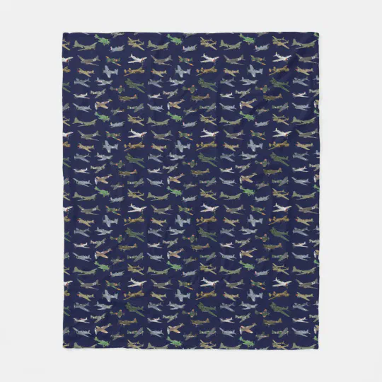 Various WW2 Airplanes Fleece Blanket | Zazzle.com