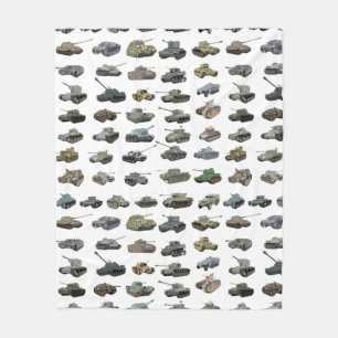 Various WW2 Tanks Fleece Blanket