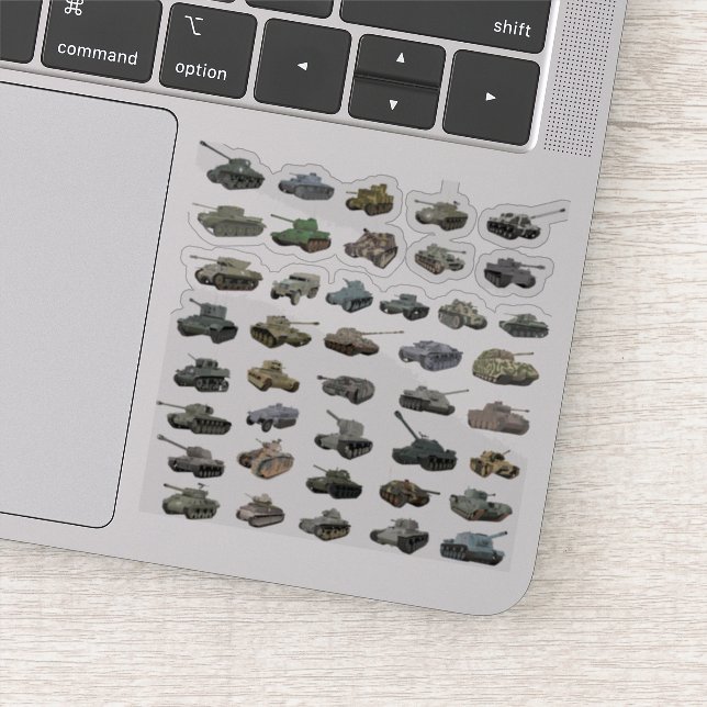 Various WW2 Tanks Sticker (Detail)