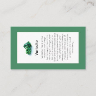 Variscite Crystal Meaning Jewelry Display Business Card