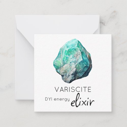   Variscite  Elixir Stone AP64 Flat Note Card