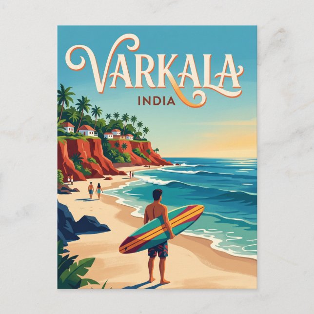 Varkala Beach India Postcard (Front)