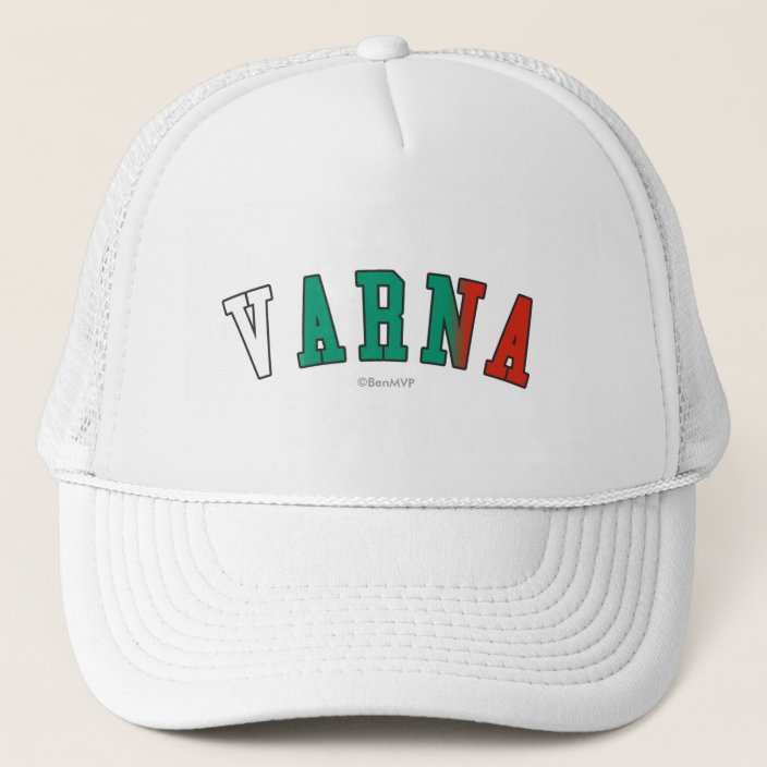 Varna in Bulgaria National Flag Colors Mesh Hat