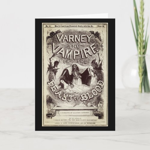 Varney the Vampire Publication cover Card