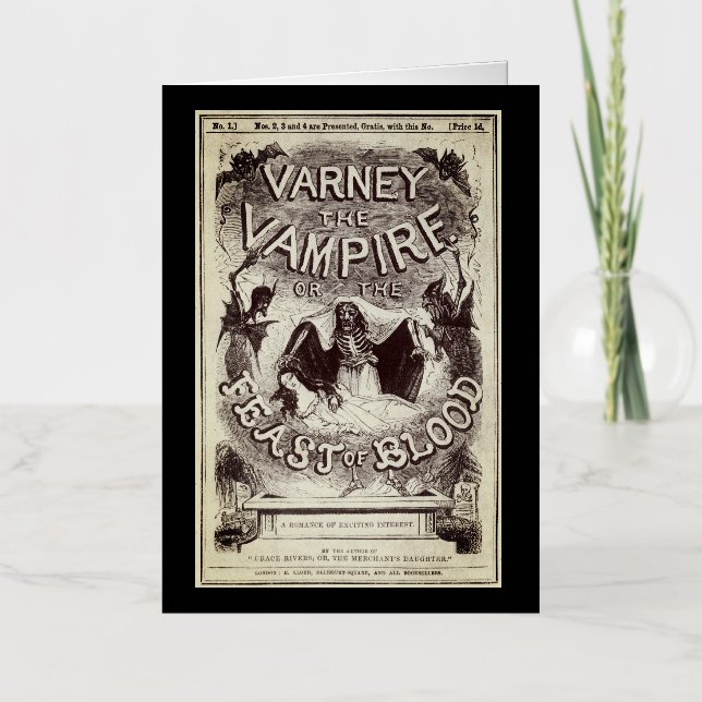 Varney the Vampire (Publication cover) Foil Greeting Card (Front)